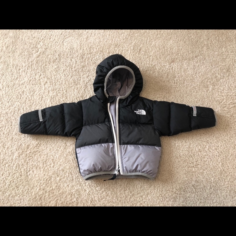 North Face toddler puffer coat (reversible)